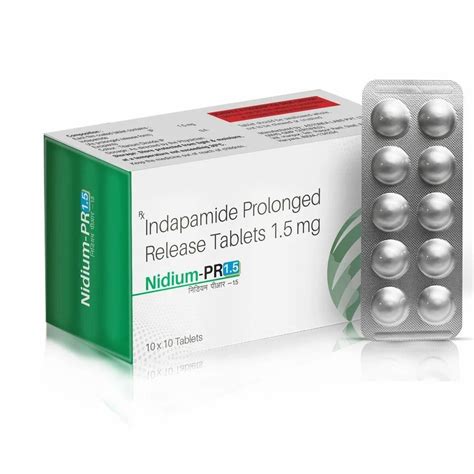 Indapamide Prolonged Release 1.5 mg tablet at Rs 995/box | Pharmaceutical Tablets in Panchkula ...