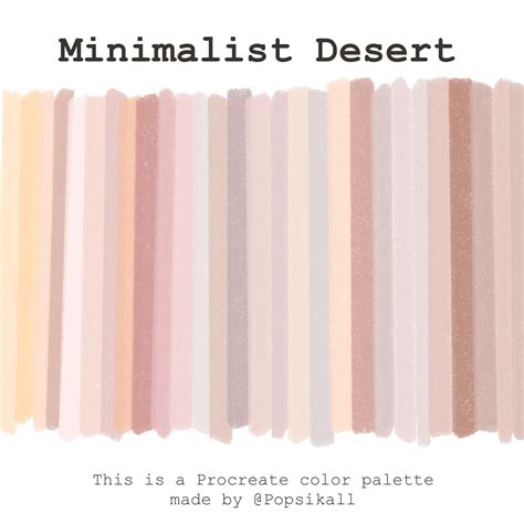 Minimalist Dessert Procreate Palette Pastel Warm Color Palette - Etsy