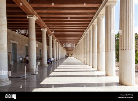 Stoa of Attalos and Agora Museum, Ancient Agora of Athens, Athens, Greece Stock Photo - Alamy