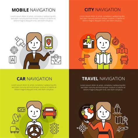 Navigation Design Concept 472832 Vector Art at Vecteezy