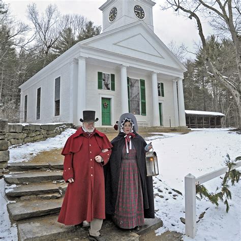 Old Sturbridge Village Christmas by Candlelight meeting house and ...