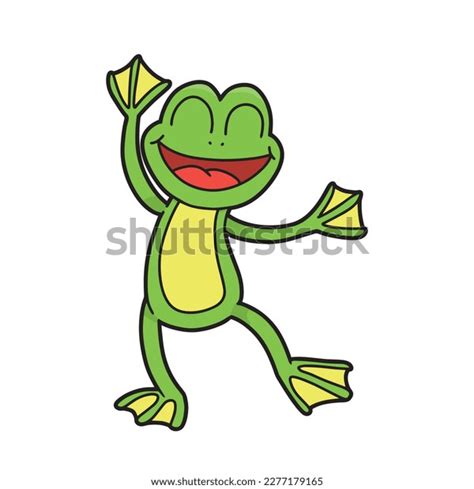 Cartoon Style Vector Art Smiling Frog Stock Vector (Royalty Free) 2277179165 | Shutterstock