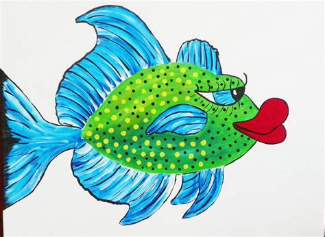 Whimsical Fish Painting by JudyBFreeman