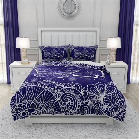 Purple Butterfly Boho Comforter OR Duvet Cover Set - Etsy