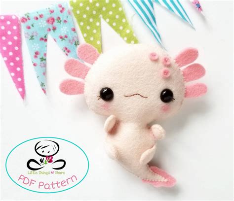 Amby the Axolotl PDF Pattern Axolotl Plush-diy-nursery - Etsy