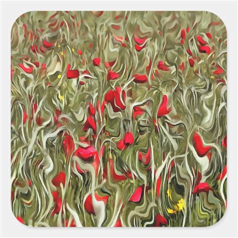 Opium Of The Masses Surrealistic Art Square Sticker | Zazzle