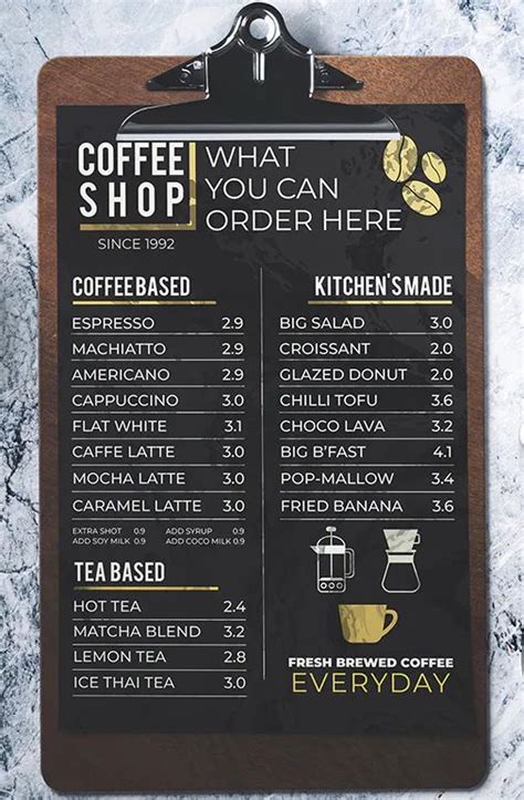 Coffee Shop Menu by miaodrawing on Envato Elements | Coffee shop menu ...