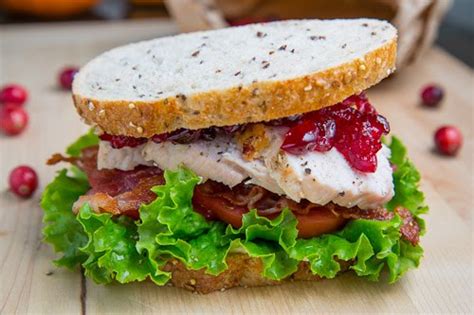 Roast Turkey Club Sandwich with Cranberry Sauce Recipe on Closet Cooking