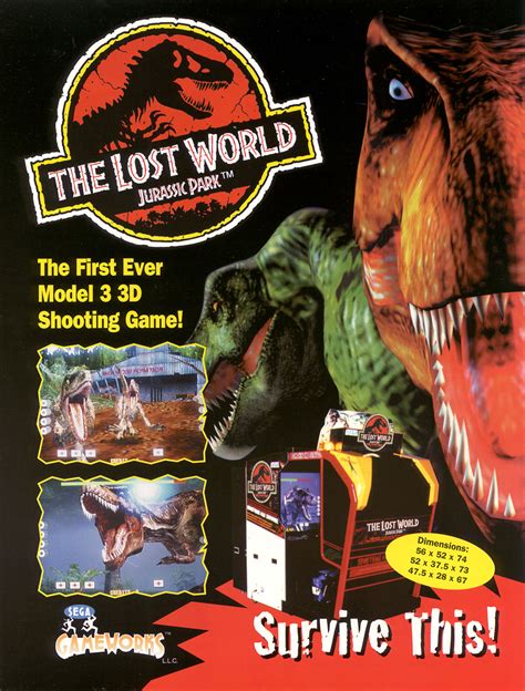 The Lost World: Jurassic Park (arcade game) - Park Pedia - Jurassic Park, Dinosaurs, Stephen ...