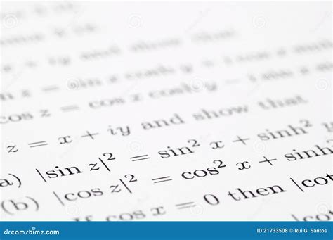 Trigonometric Equations stock photo. Image of university - 21733508