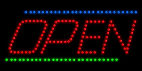 Open Animated LED Sign - LED Stock Signs - Everything Neon