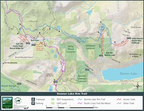 Donner Lake Rim Trail Map | Donner lake, Truckee, Lake