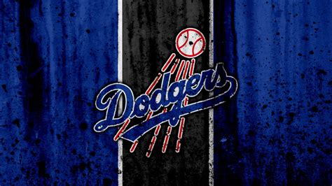 Los Angeles Dodgers With Blue And Black Background With White Lines 4K HD Dodgers Wallpapers ...