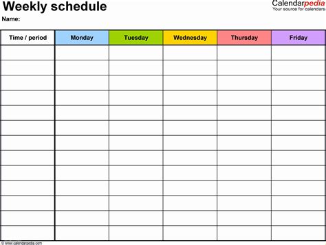 Free Work Schedule Maker Template Of Schedule Maker Template | Heritagechristiancollege