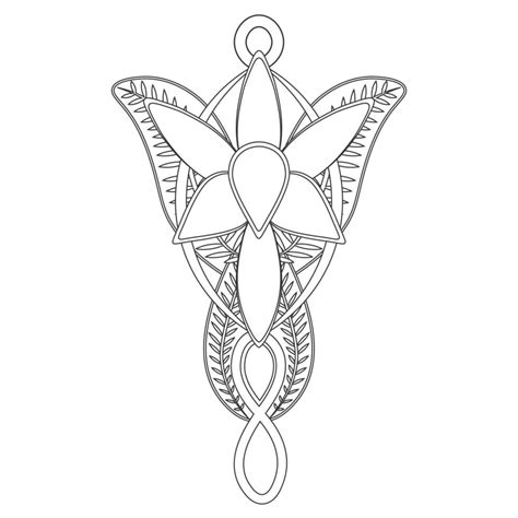 Evenstar necklace. jewelry. vector illustration 17079433 Vector Art at Vecteezy