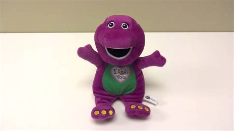 Barney Singing I Love You Barney 10" Plush - YouTube