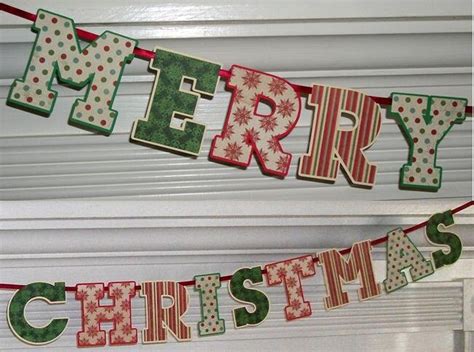 Merry Christmas Banner Letter Banner ... Red by APaperPlayground