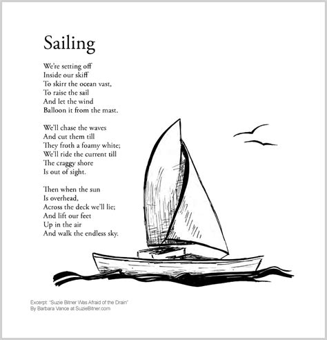 children's poem about sailing filled with sensory detail and imagery ...