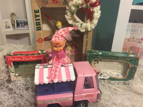 Vintage Pink Toy Truck with Vintage Pink Elf | Pink truck, Vintage toys ...