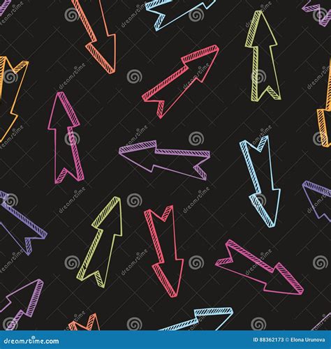 Colorful Arrows. Vector Seamless Background Stock Vector - Illustration of picture, seamless ...