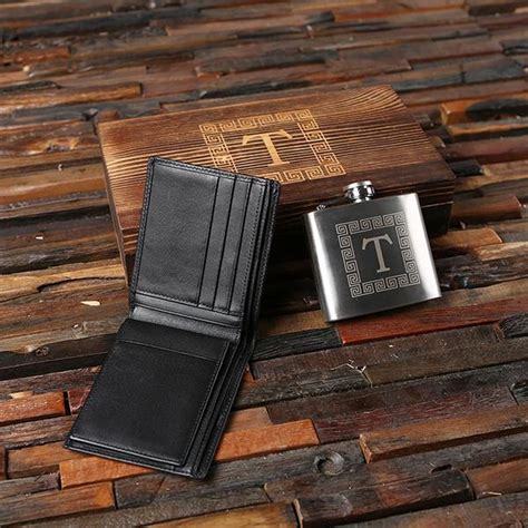 The Best Groomsmen Gift Set Ever (Wallet & Flask in a Box)