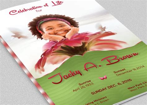 Child Funeral Program Template (6080)