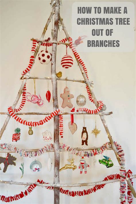 Stylish Branch DIY Christmas Tree - Pillar Box Blue