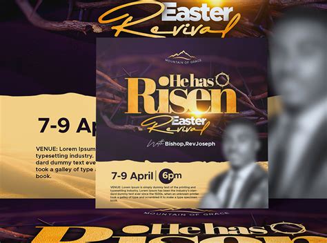 Easter church flyer PSD by Peter banda on Dribbble