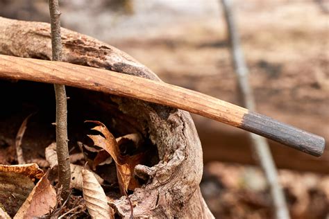 Hand carved wooden axe