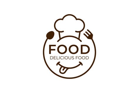 restaurant delicious food logo badge line style vector design with ...