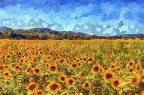 Van Gogh Summer Sunflowers Mixed Media by David Pyatt - Fine Art America