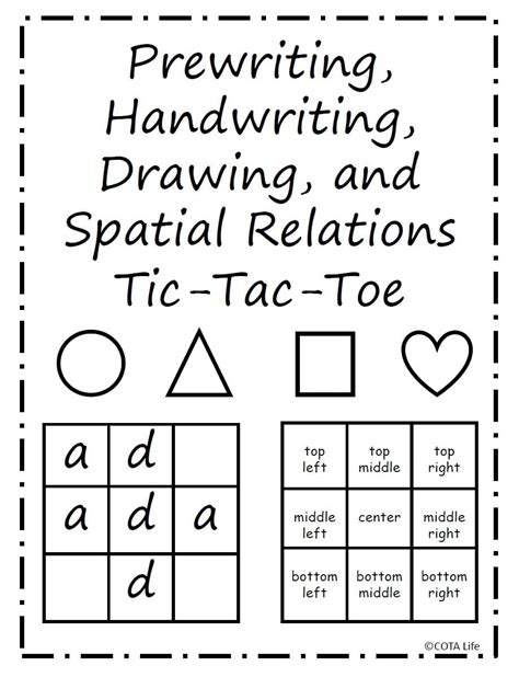 Tic-Tac-Toe Spatial Relations Game - Your Therapy Source