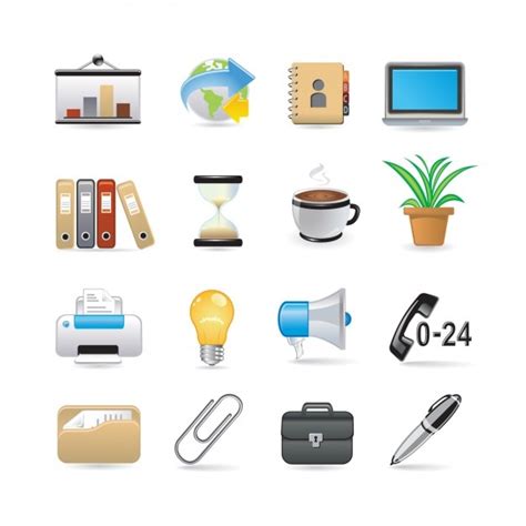 Office Icons Set Vector | Free Download