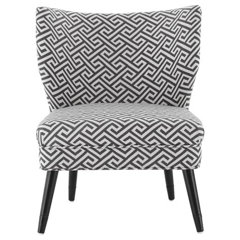 Black and Grey Geometric Pattern Chair