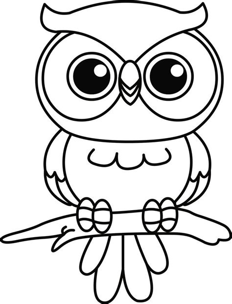 CREALO TU* ** * | Owl coloring pages, Owl drawing simple, Owls drawing