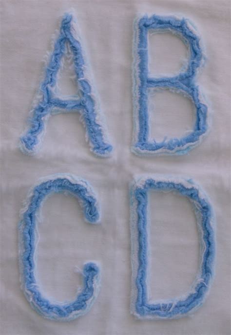 Chenille Machine Embroidery Font - raggy letters