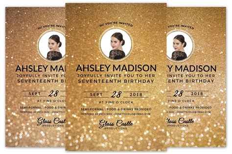 Golden Birthday Invitation | Birthday invitations, Golden birthday, Invitations