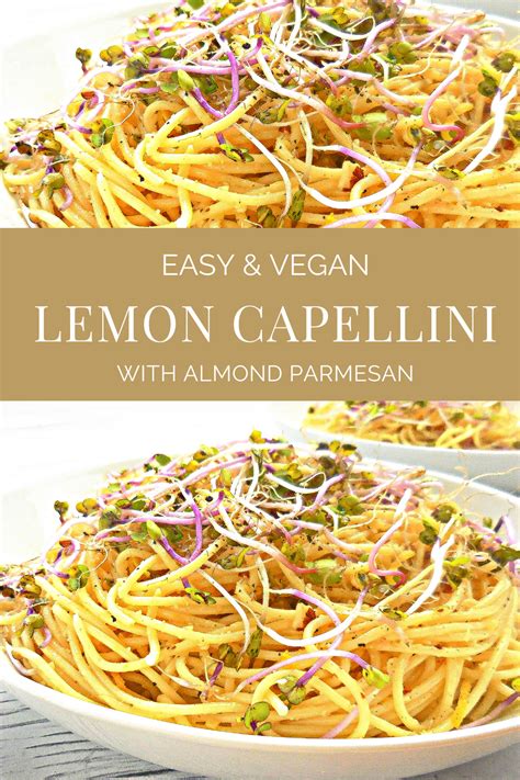 Lemon Capellini with Almond Parmesan - This Wife Cooks