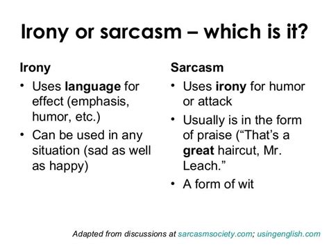 Irony Or Sarcasm – Which Is It