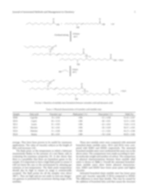 SOLUTION: Synthesis and physical properties of estolide ester using saturated fatty acid and ...