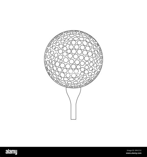 Golf ball one line art. Continuous line drawing of ball Stock Vector ...