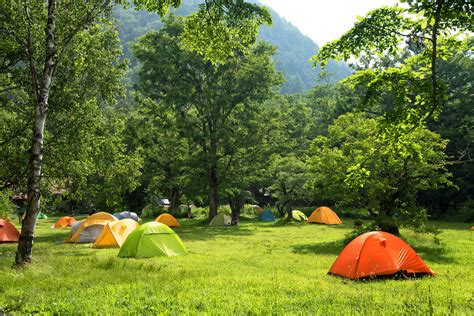 Free Images : tree, camping, natural landscape, tent, grass, grassland ...