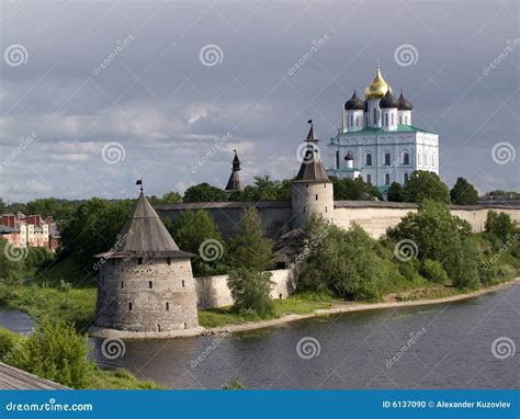 Pskov Kremlin stock photo. Image of defense, antique, building - 6137090