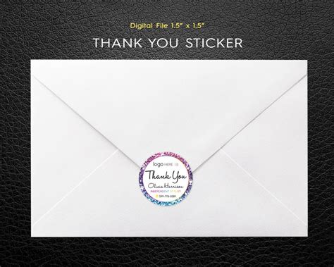 Thank You Sticker Envelope Sticker Nail Polish Thank You | Etsy