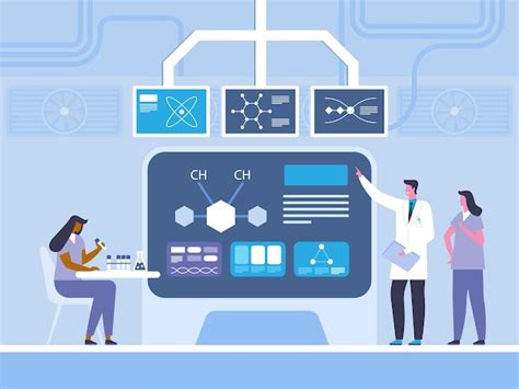 Premium Vector | Biochemistry research flat vector illustration. doctor ...