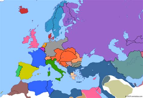 Franco-Russian Alliance | Historical Atlas of Europe (4 January 1894) | Omniatlas