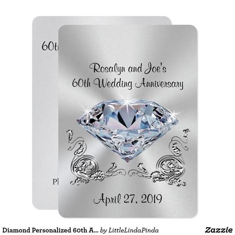 Create your own Invitation | Zazzle.com | Diamond invitations, 60th wedding anniversary party ...