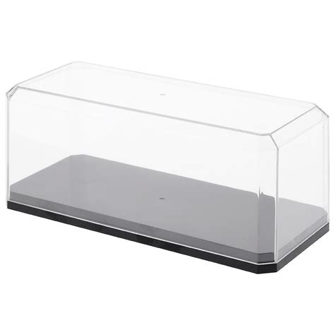 Pioneer Plastics 143C-BB Clear Plastic Display Case with Black Base for ...