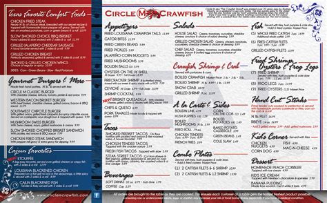 Circle M Crawfish menu in Big Sandy, Texas, USA