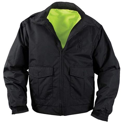 Reversible High-Visibility Green Reflective Work Jacket